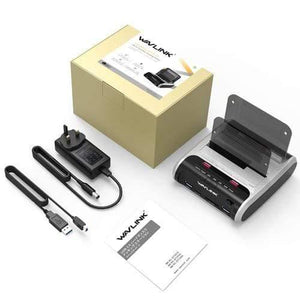 2.5 3.5 inch USB 3.0 to SATA Dual-Bay Hard Drive Docking Station w/ Offline Clone&UASP Card Reader for 2.5"&3.5" HDD SSD