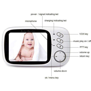 Planet Gates UK Plug FIMEI VB603 3.2inch Baby Monitor Wireless Video Infant Monitor Home Security Nanny Camera Temperature Monitoring Night Vision