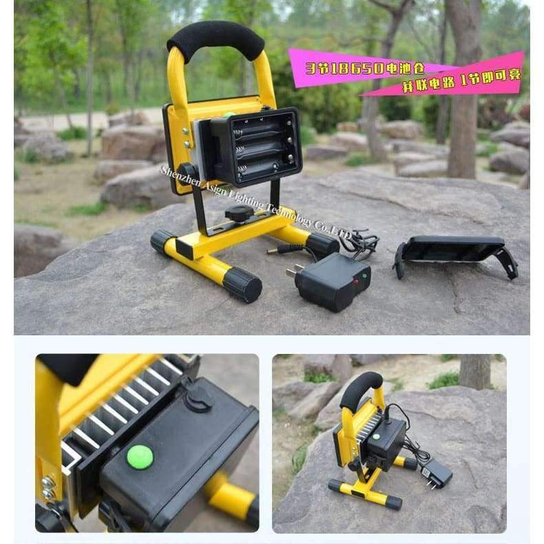 Planet Gates UK Plug Rechargeable LED Floodlight 5730 Portable Spotlight Movable Outdoor camping light grassland Not included 3*18650 batteries