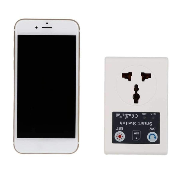 Planet Gates UK Standard Professional 220V Phone RC Remote Wireless Control Smart Switch GSM Socket Power Plug for Home Household Appliance UK/EU Plug