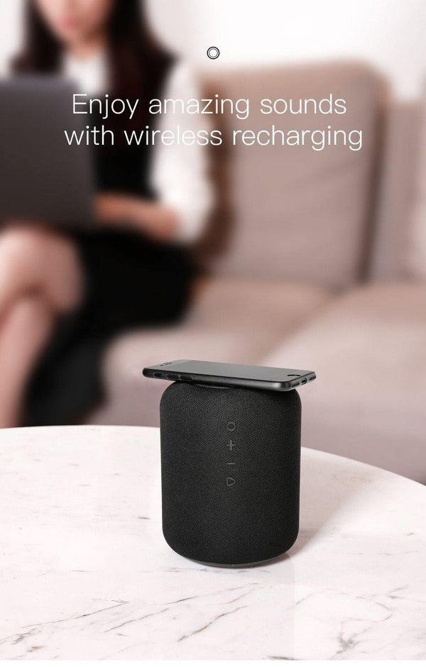 Planet Gates UL Plug Baseus E50 24W Bluetooth Speaker With Wireless Charger function Qi wireless charger speaker for iPhone X Samsung Xiaomi Huawei