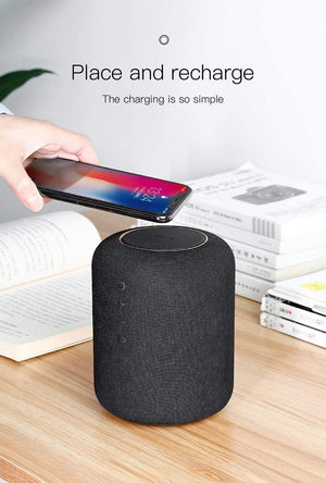 Planet Gates UL Plug Baseus E50 24W Bluetooth Speaker With Wireless Charger function Qi wireless charger speaker for iPhone X Samsung Xiaomi Huawei