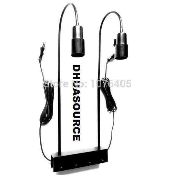 Planet Gates UL plug Double head Lamp bracket stand Light Accessories E27 lamp holder gooseneck clamp fish tank lamp base light clip light fixtures