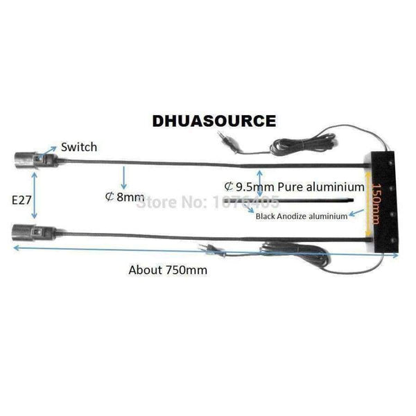 Planet Gates UL plug Double head Lamp bracket stand Light Accessories E27 lamp holder gooseneck clamp fish tank lamp base light clip light fixtures