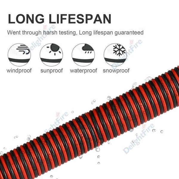 Planet Gates UL2468 2 Pin Electrical Wires 28/26/24/22/20/18 AWG Red Black Flat Ribbon Cable Speaker Wire For LED Car Audio 12V JST Connector