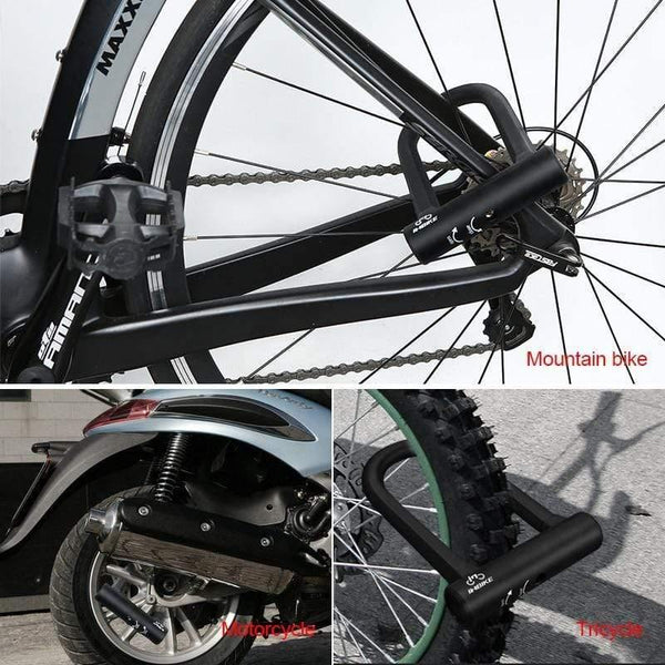 Planet Gates Ulock Bike U Lock Anti-theft MTB Road Bike Bicycle Lock Cycling Accessories Heavy Duty Steel Security Bike Cable U-Locks Set