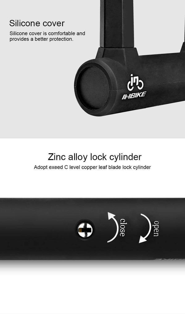 Planet Gates Ulock Bike U Lock Anti-theft MTB Road Bike Bicycle Lock Cycling Accessories Heavy Duty Steel Security Bike Cable U-Locks Set