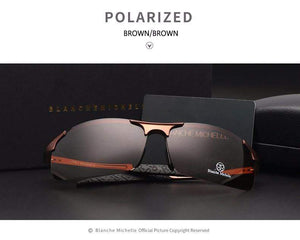 Planet Gates Ultra-Light Aluminum Magnesium Sport Sunglasses Polarized Men UV400 Rectangle Gold Outdoor Driving Sun Glasses