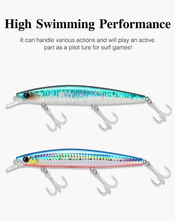 Planet Gates Ultra Long Casting 135S Saltwater Sinking Minnow BAYONET 135mm 26.4g Tungaten Weight Fishing Lure Seabass Hard Bait