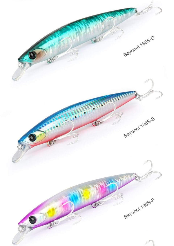 Planet Gates Ultra Long Casting 135S Saltwater Sinking Minnow BAYONET 135mm 26.4g Tungaten Weight Fishing Lure Seabass Hard Bait