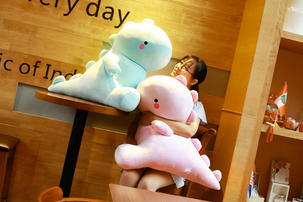Planet Gates Ultra Soft Lovely Dinosaur Plush Doll Huggable Pink/Blue Stuffed Dino Toy Kids Huggable Animals Plush Toy 30/40/50cm