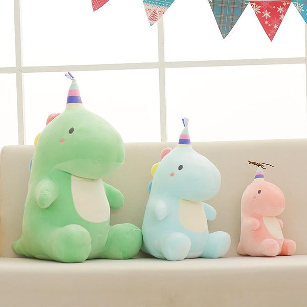 Planet Gates Ultra Soft Lovely Dinosaur Plush Doll Huggable Pink/Blue Stuffed Dino Toy Kids Huggable Animals Plush Toy 30/40/50cm