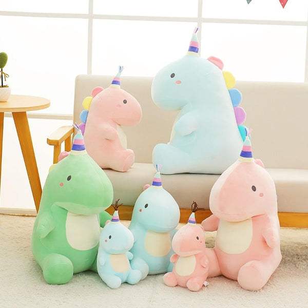 Planet Gates Ultra Soft Lovely Dinosaur Plush Doll Huggable Pink/Blue Stuffed Dino Toy Kids Huggable Animals Plush Toy 30/40/50cm