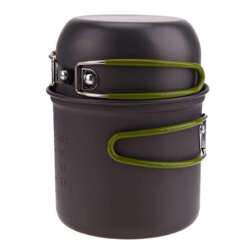 Planet Gates Ultralight Outdoor Camping Cookware Utensils Hiking Picnic Backpacking Tableware Pot Pan 1-2persons Non-stick Pot Pans Bowls