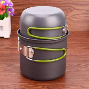 Planet Gates Ultralight Outdoor Camping Cookware Utensils Hiking Picnic Backpacking Tableware Pot Pan 1-2persons Non-stick Pot Pans Bowls