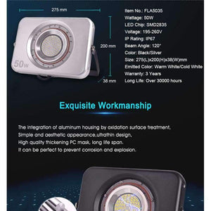 Planet Gates Ultrathin LED Floodlight 220V 240V LED Flood Light 10W 20W 30W 50W Reflector LED Spotlight Outdoor Lighting Waterproof IP67