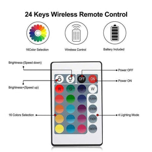 Planet Gates Underwater LED Light Submersible IP68 Waterproof Battery Operated Remote Control Multi Color 10 LED RGB Swimming Pool Night Lamp