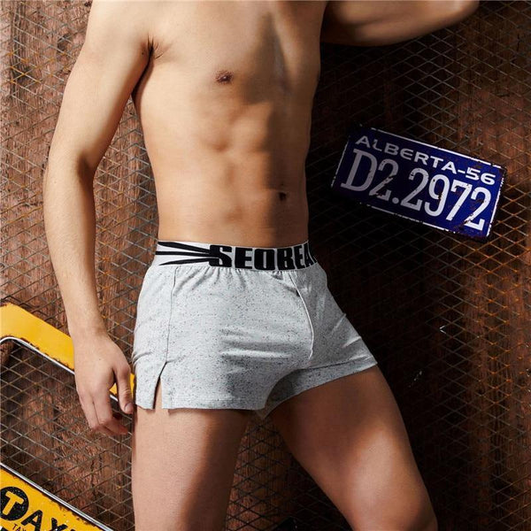 Planet Gates Underwear Men Sleep Bottoms 100% Cotton Shorts Men Pajamas Boxers Fashion Lounges Home Wear