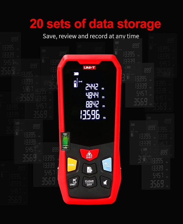 Planet Gates UNI-T Handheld Laser Rangefinder Distance Meter 40M 50M 60M 80M Medidor Laser Tape Build Measure Device Electronic Ruler