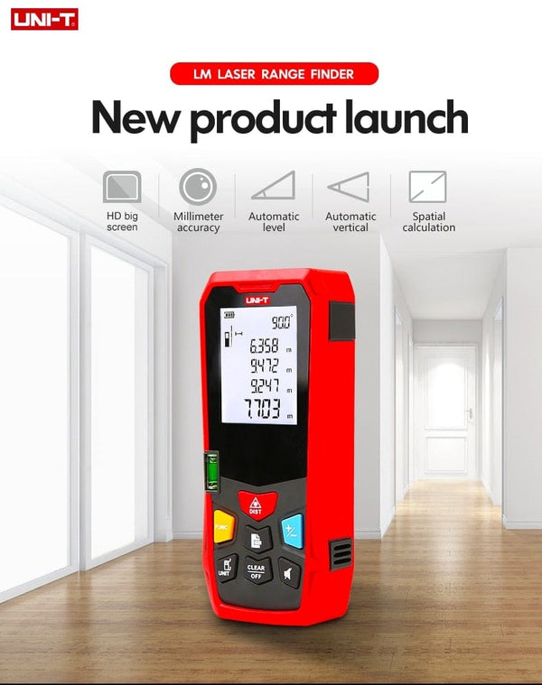 Planet Gates UNI-T Handheld Laser Rangefinder Distance Meter 40M 50M 60M 80M Medidor Laser Tape Build Measure Device Electronic Ruler