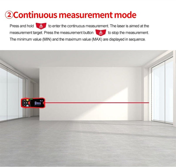 Planet Gates UNI-T Handheld Laser Rangefinder Distance Meter 40M 50M 60M 80M Medidor Laser Tape Build Measure Device Electronic Ruler