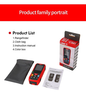 Planet Gates UNI-T Handheld Laser Rangefinder Distance Meter 40M 50M 60M 80M Medidor Laser Tape Build Measure Device Electronic Ruler