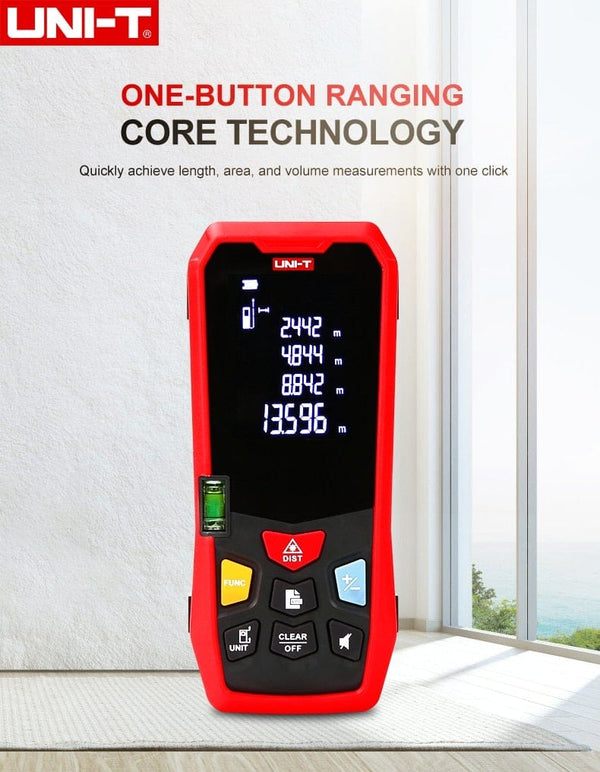 Planet Gates UNI-T Handheld Laser Rangefinder Distance Meter 40M 50M 60M 80M Medidor Laser Tape Build Measure Device Electronic Ruler