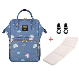 Planet Gates Unicorn blue H / China Fashion  Maternity Diaper Bag Large Nursing Bag Travel Backpack Designer Stroller Baby Bag Baby Care Nappy Backpack