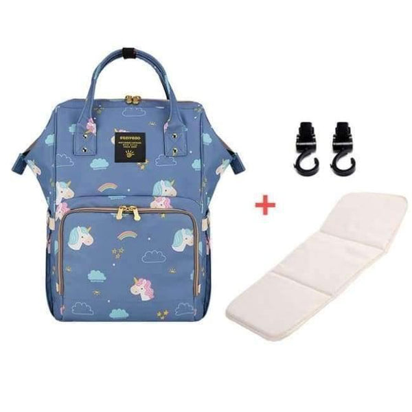 Planet Gates Unicorn blue H / China Fashion  Maternity Diaper Bag Large Nursing Bag Travel Backpack Designer Stroller Baby Bag Baby Care Nappy Backpack