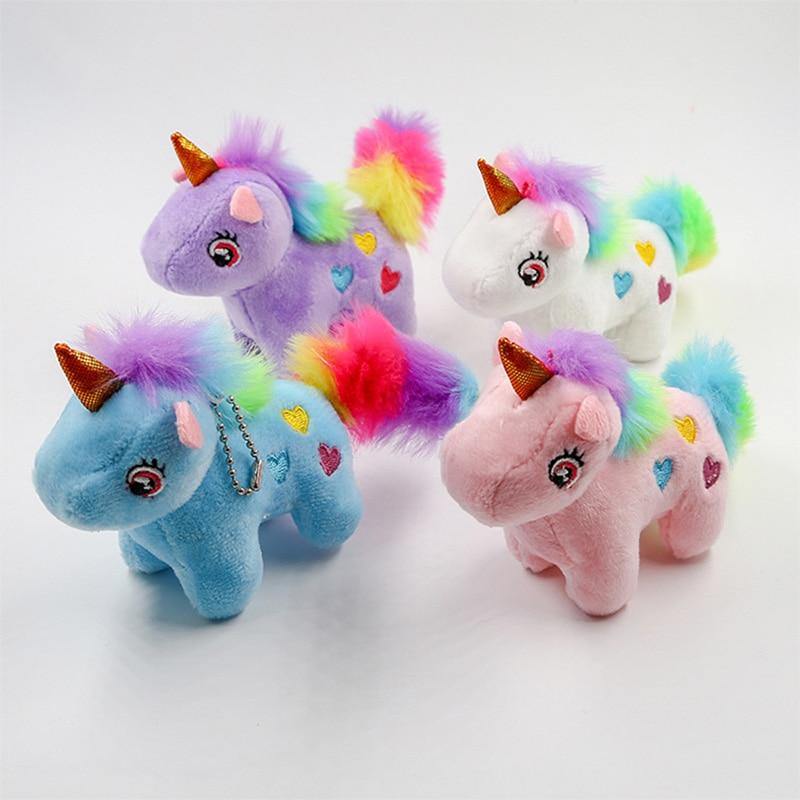 Unicorn Plush Toy Soft Stuffed Popular Cartoon Unicorn Doll Animal Horse Toy Small Pendant Toys For Children Girls