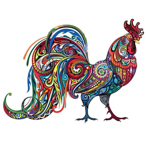 Planet Gates Unique Cock Wooden Animals Puzzle For Adults Kids Puzzles Toys DIY Educational Games Christmas Gifts With Original Box Collect