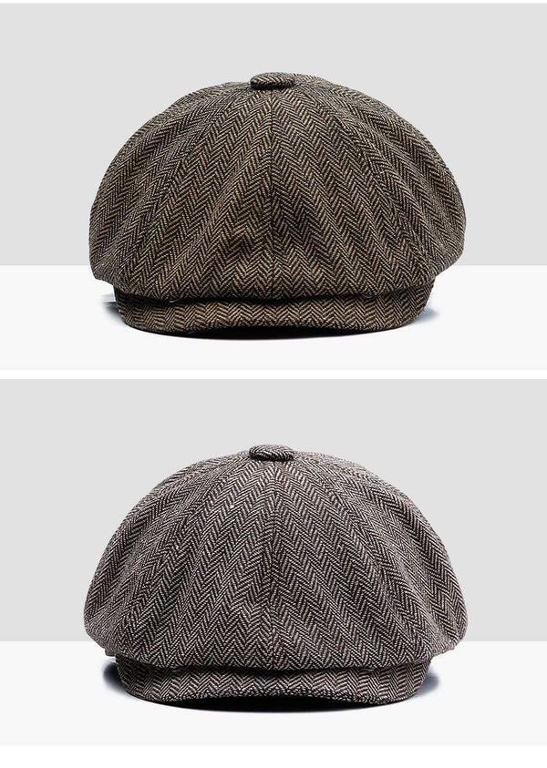 Planet Gates Unisex Autumn Winter Newsboy Caps Men And Women Warm Tweed Octagonal Hat For Male Detective Hats Retro Flat Caps chapeau