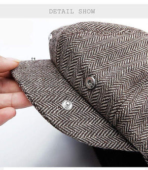 Planet Gates Unisex Autumn Winter Newsboy Caps Men And Women Warm Tweed Octagonal Hat For Male Detective Hats Retro Flat Caps chapeau