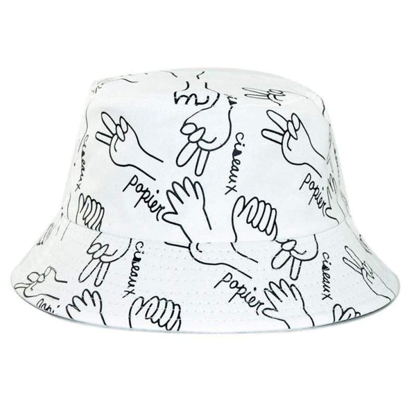 Planet Gates Unisex Pattern Cotton Bucket Hat Men Women Cotton Double-Sided Sun Cap Summer Panama Fashion Fold Sun Fishing Fisherman Hats
