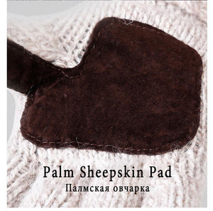 Planet Gates Unisex Plus Thick Male Fingerless Gloves Men Wool Winter Warm Exposed Finger Mittens Knitted Warm Flip Half Finger Glove