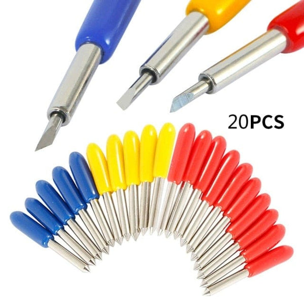 Planet Gates United Kingdom / 20PCS 30/45/60 Degrees Replacement Blades For Roland Cricut Plotter Blade Knife Cutter Blades For Power Tools Cutting Plotter