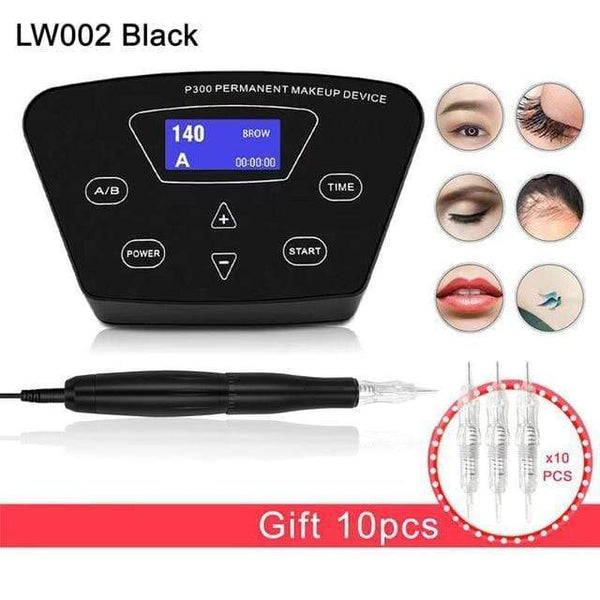 Planet Gates United Kingdom / Kit LW 002 Black Biomaser Professional Tattoo Machine Rotary Pen For Permanent Makeup Eyebrow Lip Microblading DIY Machine Kit With Tattoo Needle