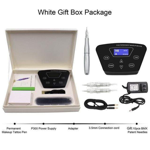 Planet Gates United Kingdom / LW002  Gift Package BMX HP100P300 Permanent Makeup Machine Rotary Tattoo Machine Pen For Eyebrow Eyeliner Lip PMU Machine Tattoo Kits