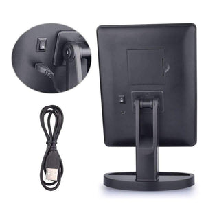 Planet Gates United States / 22 LED White LED Touch Screen Makeup Mirror Professional Vanity Mirror With 16/22 LED Lights Health Beauty Adjustable Countertop 180 Rotating