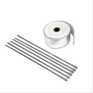 Planet Gates United States / 50mm 10M Silver 5M/10M/15M Fiberglass Exhaust Protection Pipe Heat Header Insulation Tape Turbo Wrap Insulating Wrap Tape Fireproof Cloth