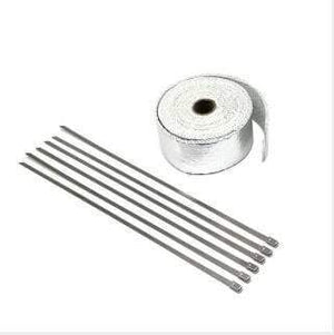 Planet Gates United States / 50mm 5M Silver 5M/10M/15M Fiberglass Exhaust Protection Pipe Heat Header Insulation Tape Turbo Wrap Insulating Wrap Tape Fireproof Cloth