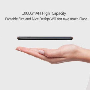 Planet Gates United States / Black LCD Dual USB 10000mAh Qi Wireless Charger Power Bank for iPhone X 8 Plus 5V/2.1A Battery Powerbank Wireless Charger For Samsung