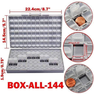Planet Gates United States / BOX-ALL-144 SMD  storage box plastic Case surface mount resistors capacitors well small compartment tiny Organizer toolbox BOX STORAG