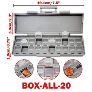 Planet Gates United States / BOX-ALL-20 SMD  storage box plastic Case surface mount resistors capacitors well small compartment tiny Organizer toolbox BOX STORAG