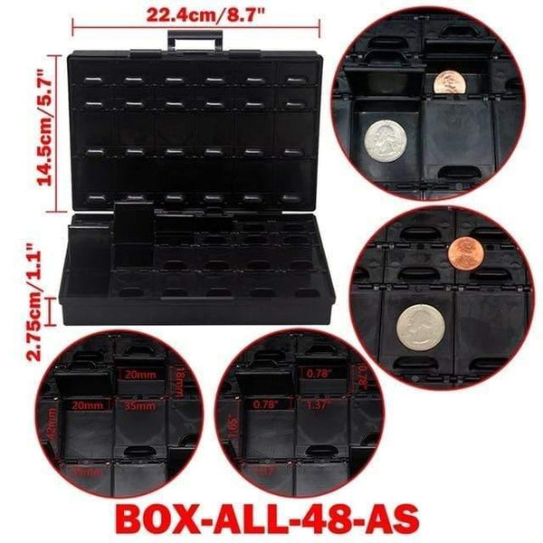 Planet Gates United States / BOX-ALL-48-AS SMD  storage box plastic Case surface mount resistors capacitors well small compartment tiny Organizer toolbox BOX STORAG