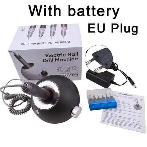 Planet Gates United States / EU Plug 4 35000RPM Portable Rechargeable Electric Nail Drill Machine File Pedicure Equipment Manicure Kit Nail Gel Art Polishing Tools