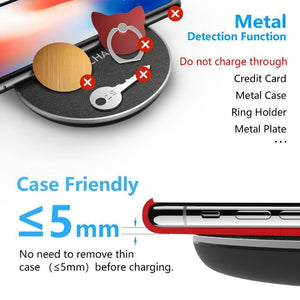 Planet Gates United States / EU Qi Wireless Charger Fast For iPhone 8 Plus X XR XS Max Wireless Charging Pad For Samsung S8 S9 Wireless Charger for Phone