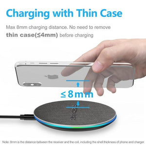 Planet Gates United States / EU Qi Wireless Charger Fast For iPhone 8 Plus X XR XS Max Wireless Charging Pad For Samsung S8 S9 Wireless Charger for Phone
