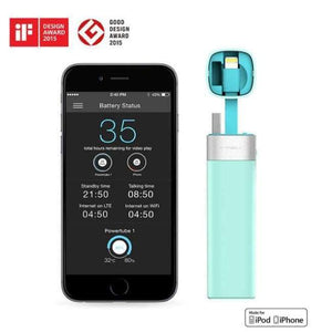 Planet Gates United States / Fresh Blue Power Bank Battery 3000mAh Smart APP Portable Mini Charger with MFI Lightning Cable for iPhone 6 6S 7 8 Plus iPod Apple