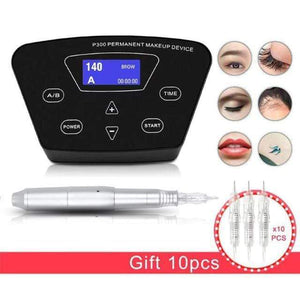 Planet Gates United States / Kit CQ 003 Silver Biomaser PMU Tattoo Machine Pen Dermograph Quiet Motor Pen Permanent Makeup Machine Dermógrafo Agulhas Easy Click for Eyebrow